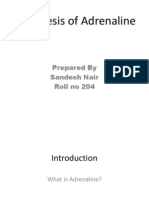 Synthesis of Adrenaline: Prepared by Sandesh Nair Roll No 204