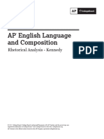 Ap20 English Language and Composition FRQ Prompt I1 Kennedy