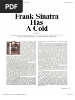 Frank Sinatra Has A Cold (Article)