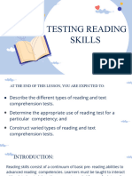 Testing Reading Skills