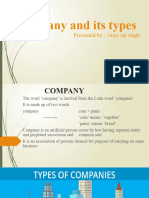 Company and Its Types