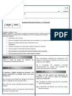 Avaliação Mensal de História - 6º Ano A - 4º Bimestre - Professor Rafael de Freitas - Modelo 1