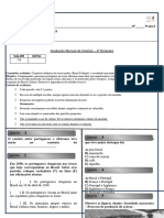 Avaliação Mensal de História - 7º Ano A - 4º Bimestre - Professor Rafael de Freitas