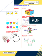 Examen de Matematica - 5 Años