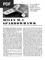 Miles M.5 Sparrowhawk. Scale Power Free Flight. Article. Aeromodeller January 1971