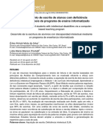 Desenvolvimento de Escrita de Alunos Com Deficiência Intelectual Por Meio de Programa de Ensino Informatizado