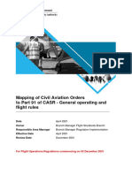 Mapping Civil Aviation Orders Part 91 Casr General Operating Flight Rules