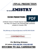 Kcse Chemistry Final Prediction 2023