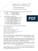 B35 Lista 02 - Tratamento de Dados Concentracao de SolucoesCalculo de PH