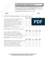 Employee Satisfaction Survey