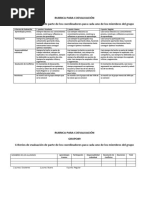 Rubrica de Coevaluacion