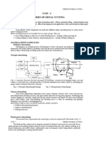 Unit - I Theory of Metal Cutting