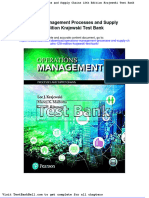 Operations Management Processes and Supply Chains 12th Edition Krajewski Test Bank