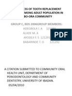 Awareness of Tooth Replacement Options Among Adult Population