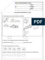 Avaliacao de Matematica 3º Ano