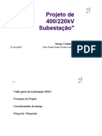 Projeto Básico de Subestação de 400KV