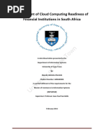 Thesis Assessment of Cloud Computing Readiness of Financial Institutions in South Africa