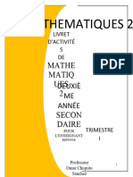 Cahier de Mathématiques de Deuxième Année Du Secondaire