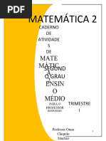 Caderno de Matemática Do Segundo Série Do Ensino Médio