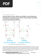 Current Mirror Circuit - Wilson and Widlar Current Mirroring Techniques