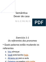 Semântica Pragmática Exercício Resposta Chave