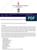 Special Call For Short-Term Empirical Research 2023-24 - Guidelines - Indian Council of Social Science Research (ICSSR) Https