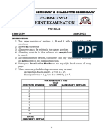 Physics Joint Form Two