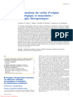 Déformations Du Rachis D'origine Neurologique Et Musculaire Stratégies Thérapeutiques