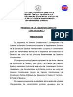 Programas de Derecho Constitucional I y II