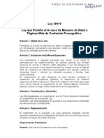 Ley 28119 (Del 20 Noviembre 03) - Prohibe El Acceso de Menores de Edad A Páginas Porno