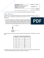 Exercícios Revisão Cinética