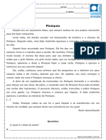 Interpretacao de Texto Pinoquio 3 Ano e 4 Ano