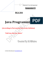 Java Programming Notes For VBSPU 3rd Semester PDF