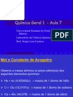 QuÃ Mica Geral I - Aula 7 - O NÃºmero de Avogadro e o MOL