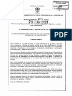 Decreto 1074 Del 29 de Junio de 2023