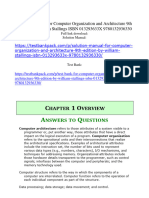 Solution Manual For Computer Organization and Architecture 9th Edition by William Stallings ISBN 013293633X 9780132936330