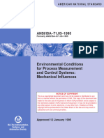 ANSI/ISA-71.03-1995: Environmental Conditions For Process Measurement and Control Systems: Mechanical Influences