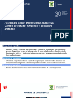 Sesión 01:: Psicología Social: Delimitación Conceptual Campo de Estudio: Orígenes y Desarrollo Métodos