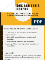 Solving Rational Equations and Inequalities