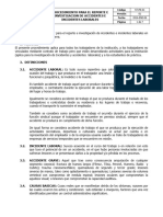 Procedimiento para El Reporte e Investigacion de Accidentes e Incidentes Laborale