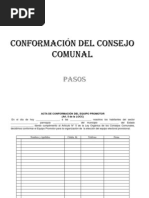 Conformación Del Consejo Comunal