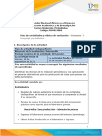 Guía de Actividades y Rúbrica de Evaluación - Unidad 2 - Escenario 3 - Lenguaje Periodístico