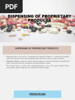 Dispensing of Proprietary Products