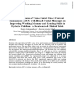 The Effectiveness of Transcranial Direct Current Stimulation (TDCS) With Broad-Frontal Montages On Improving Working Memory and Reading Skills in Dyslexic Children A Randomized Clinical Trial.