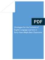 Strategies For The Inclusion of English Language-Learners in Early-Years Maple Bear Classrooms