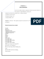 Assignment - 2 Sales & Distribution