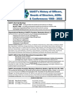 IAAGTs History of Officers Boards AGMs and Conferences 1989-2022