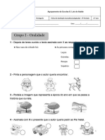 Avaliação Português Natal - 2022.2023 - Adaptada 3º Ano