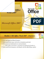 Office 2007 PPT Module 1 - Word