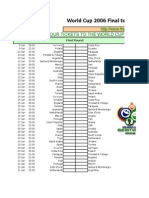 World Cup 2006 - Tournament Calendar Printable - Sport - Soccer - Football - Tickets